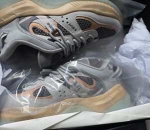 Gray and Tan Sneakers